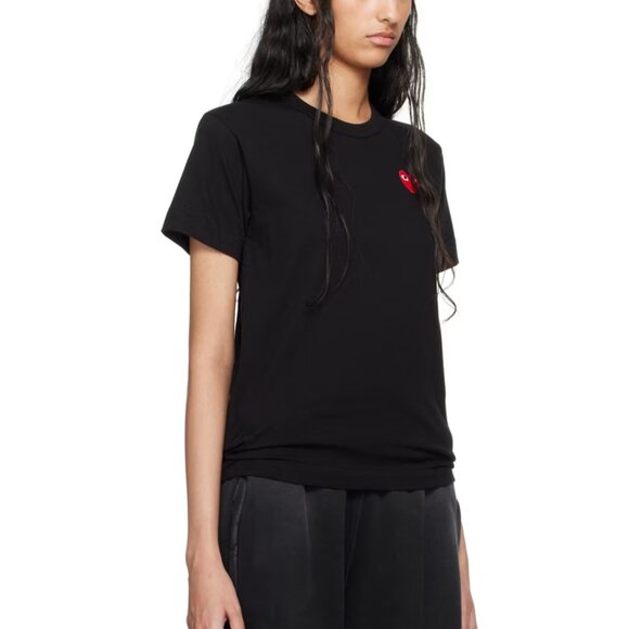 COMME des GARÇONS PLAY Black Heart T-Shirt - Picture 2 of 7